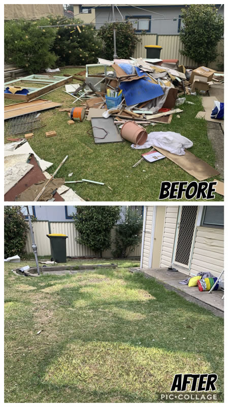 b&A backyard rubbish removal sydney