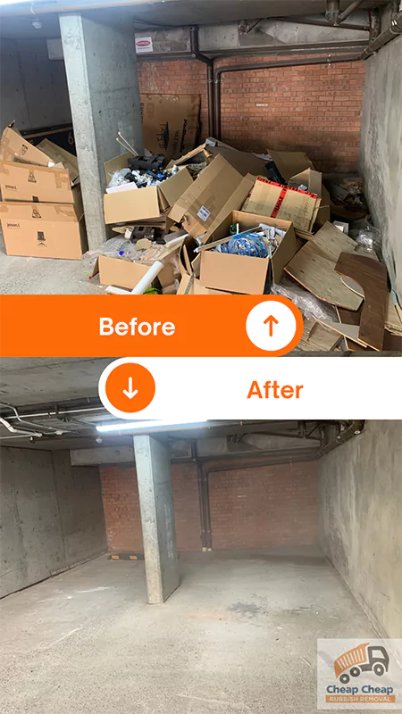 waste removal Sydney before & after