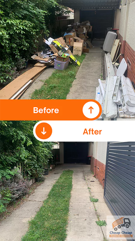 household waste removal Sydney before & after