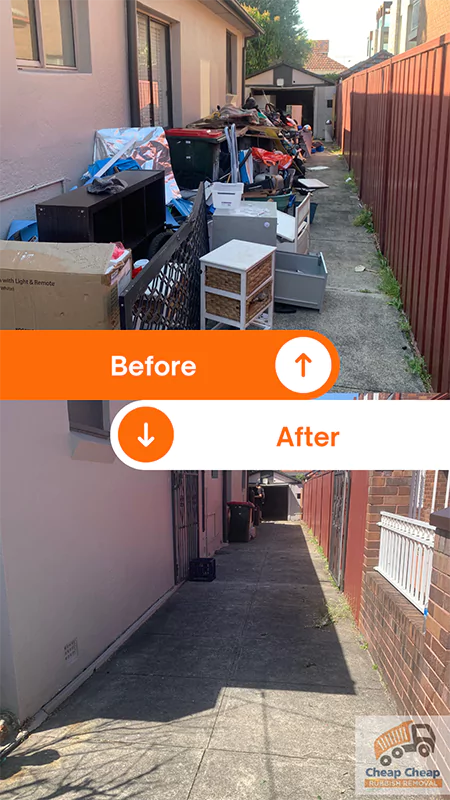 junk removal Sydney before & after